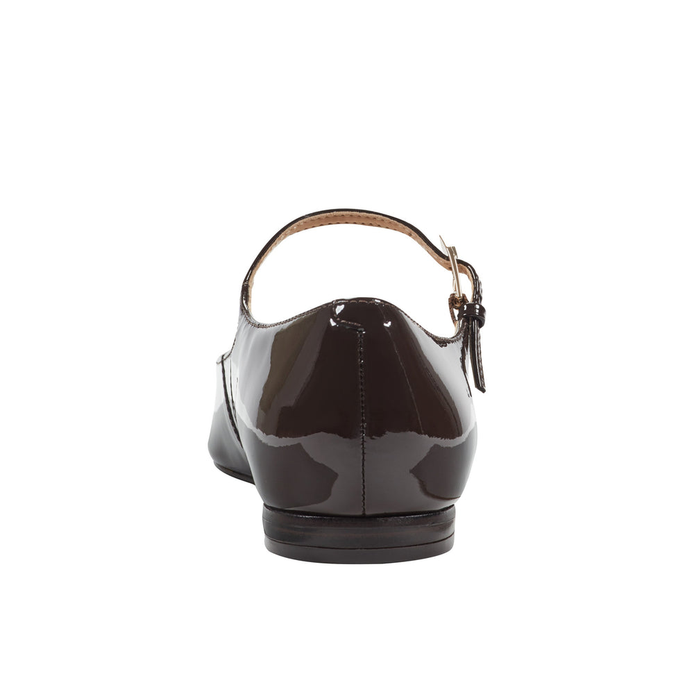 Marc Fisher Trella Mary Jane Flat | Brown Patent Leather