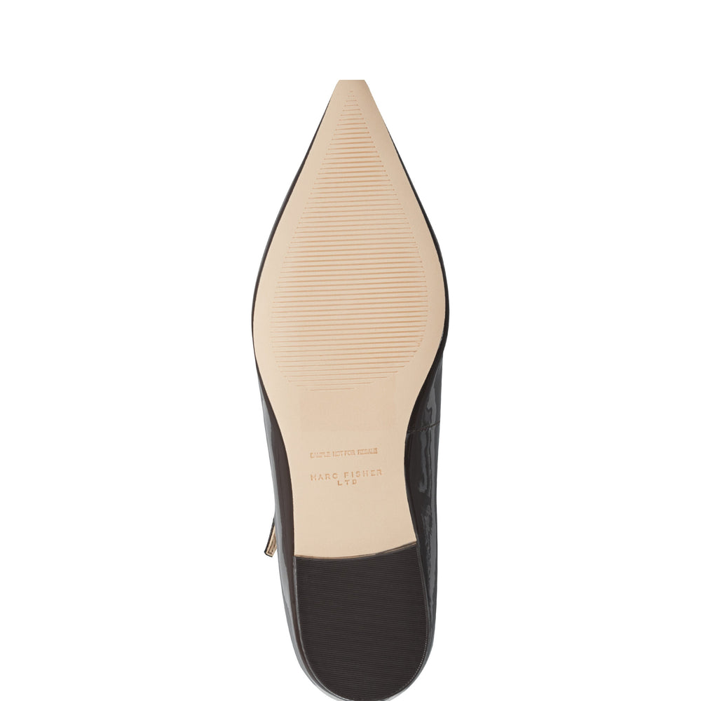 Marc Fisher Trella Mary Jane Flat | Brown Patent Leather