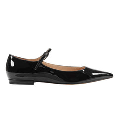 Marc Fisher Trella Mary Jane Flat | Black Patent Leather