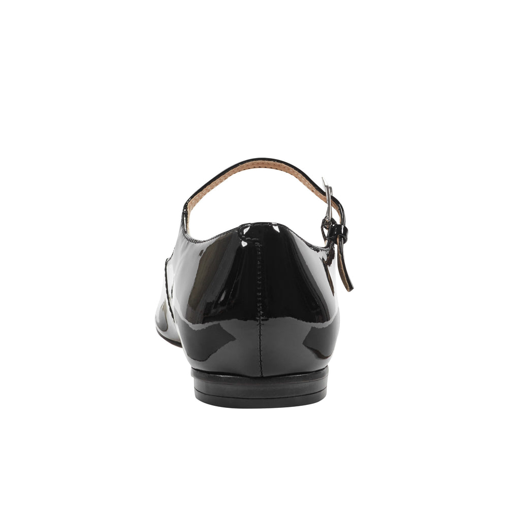 Marc Fisher Trella Mary Jane Flat | Black Patent Leather