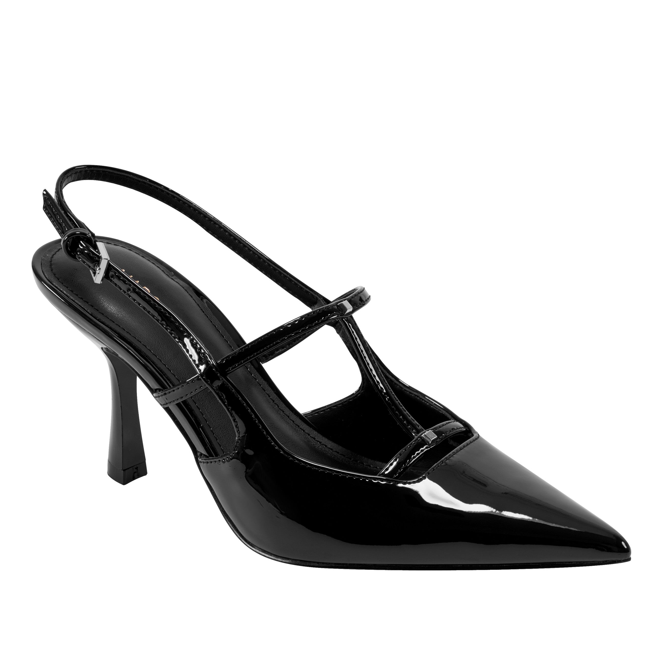 Marc Fisher Remmi Strappy Slingback Pump | Black Patent