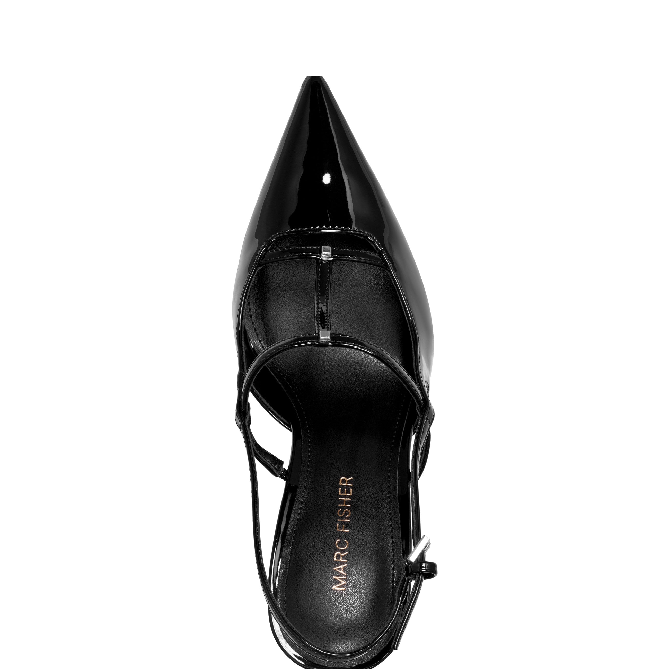 Marc Fisher Remmi Strappy Slingback Pump | Black Patent