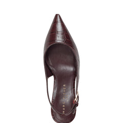 Marc Fisher Dorie Slingback Pump | Dark Brown Croco