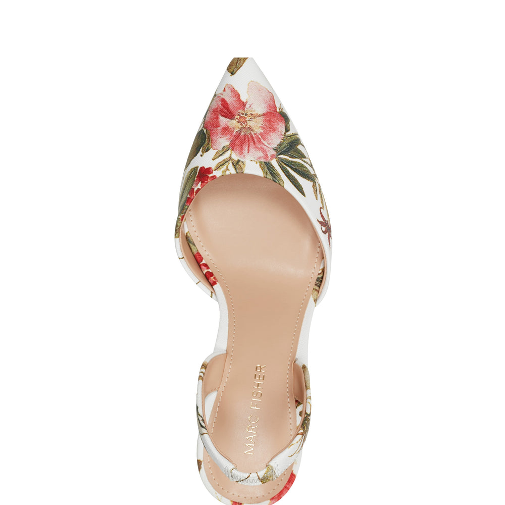 Marc Fisher Hadya Slingback Pump | White Floral