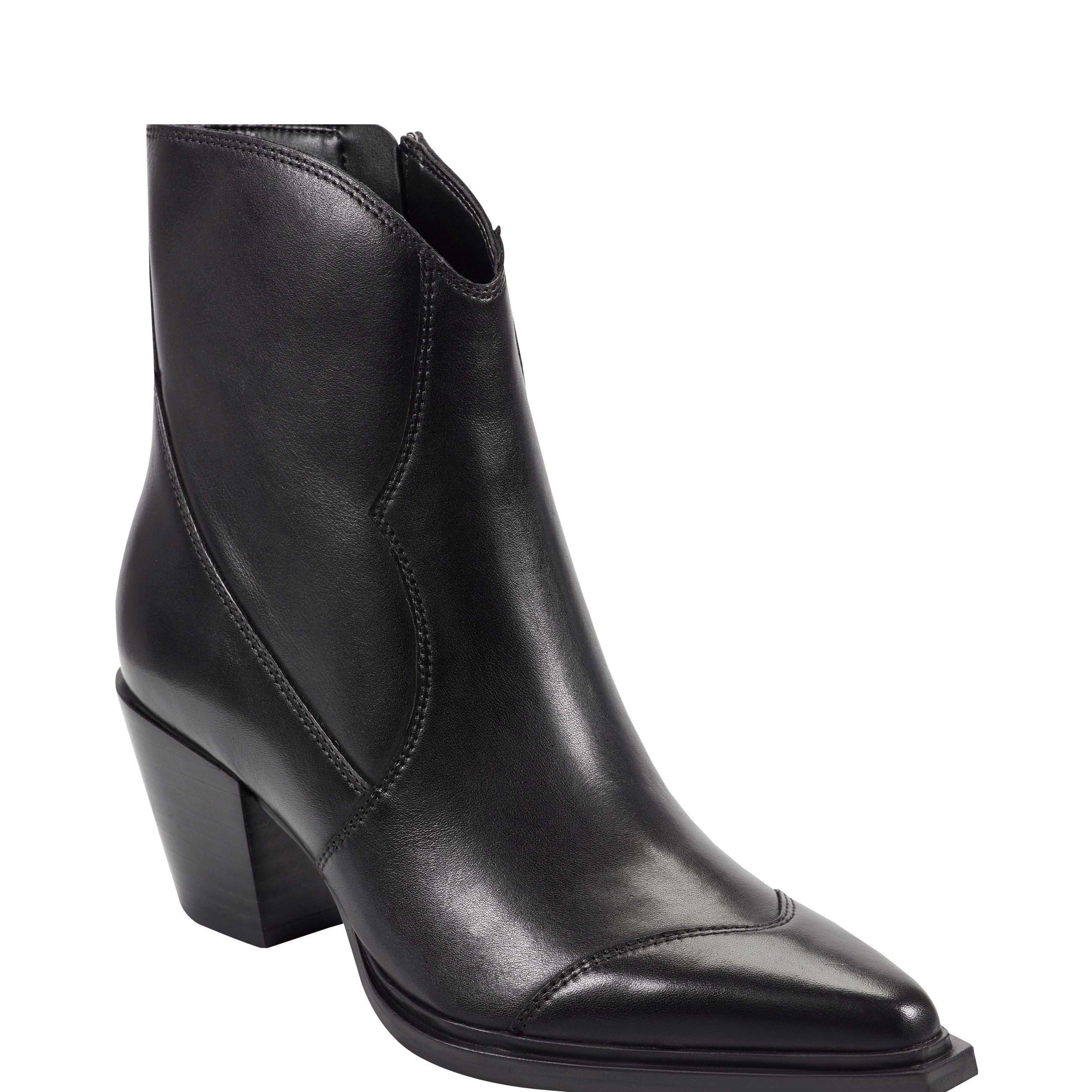 Marc Fisher Giulie Western Ankle Bootie | Black Leather