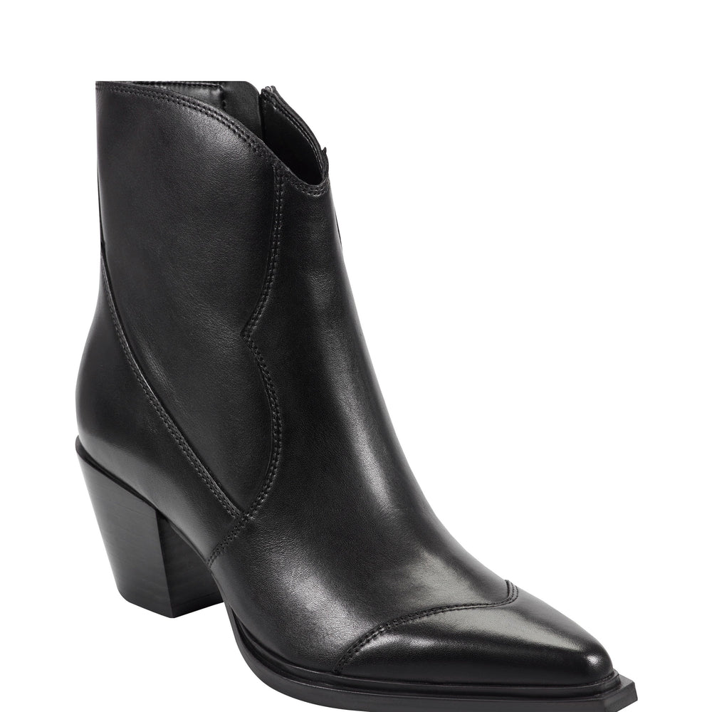 Marc Fisher Giulie Western Ankle Bootie | Black Leather