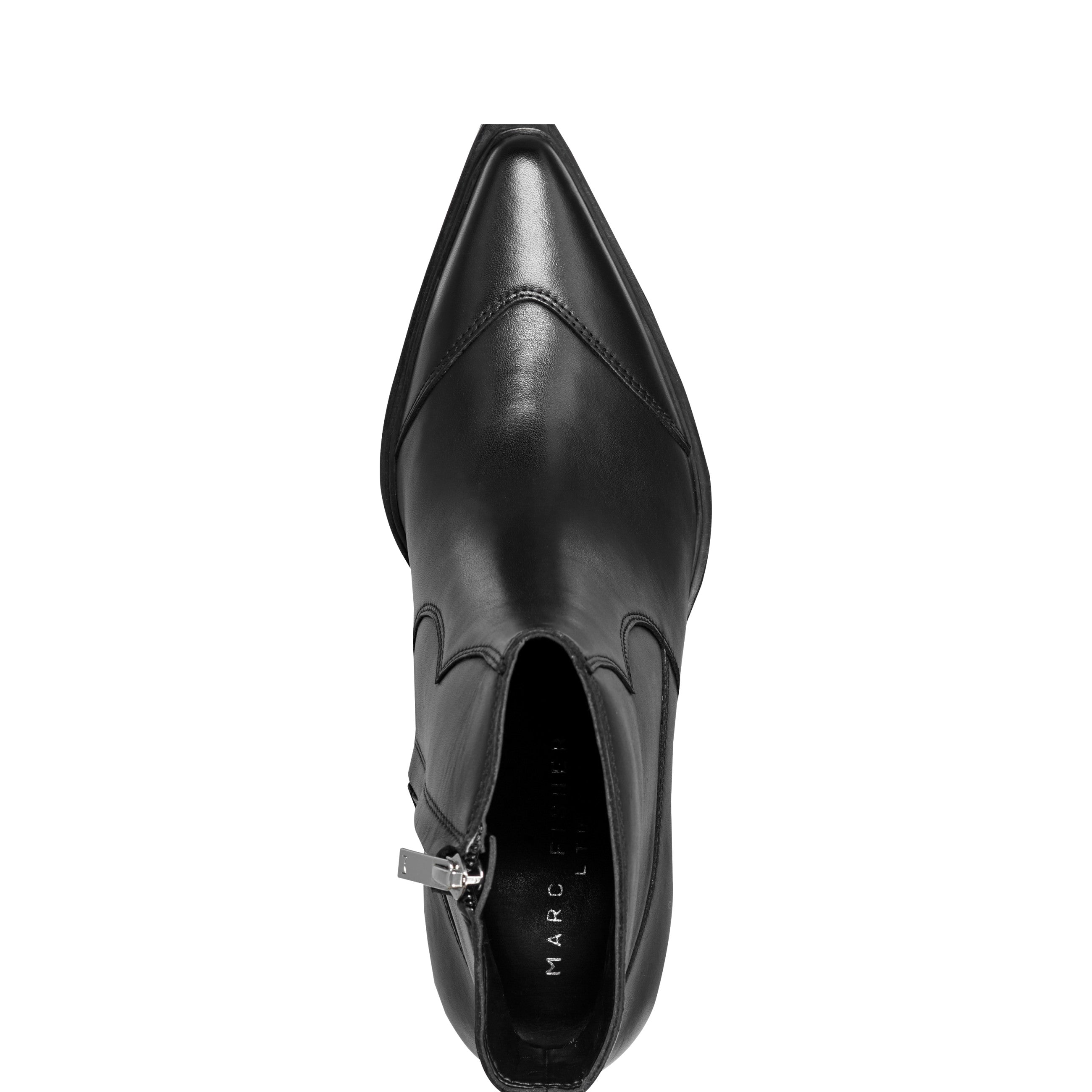 Marc Fisher Giulie Western Ankle Bootie | Black Leather