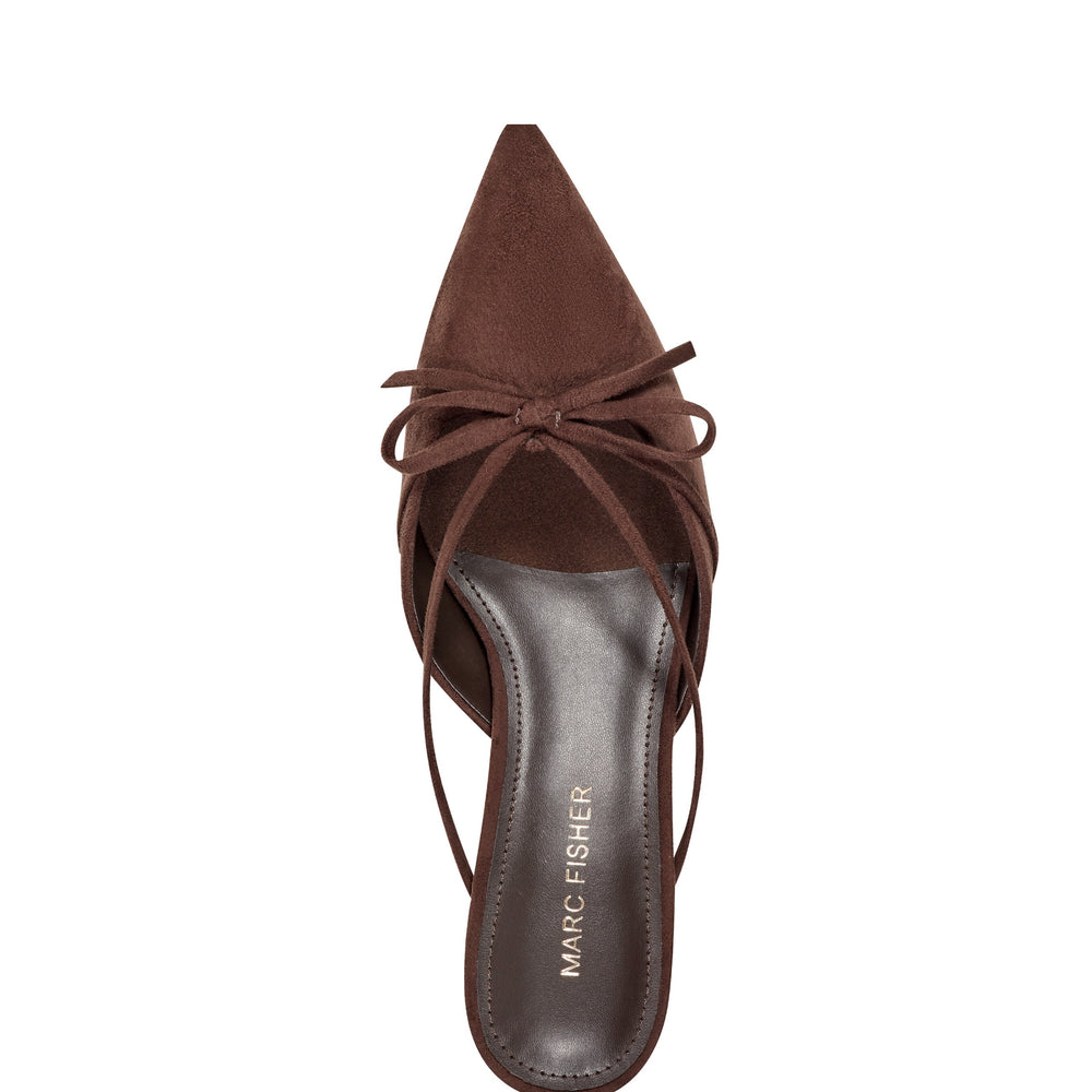 Marc Fisher Florin Kitten Heel Mule | Dark Brown