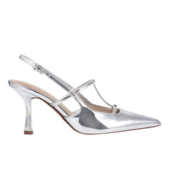 Marc Fisher Remmi Strappy Slingback Pump | Silver Metallic