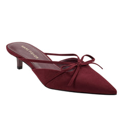 Marc Fisher Florin Kitten Heel Mule | Dark Red