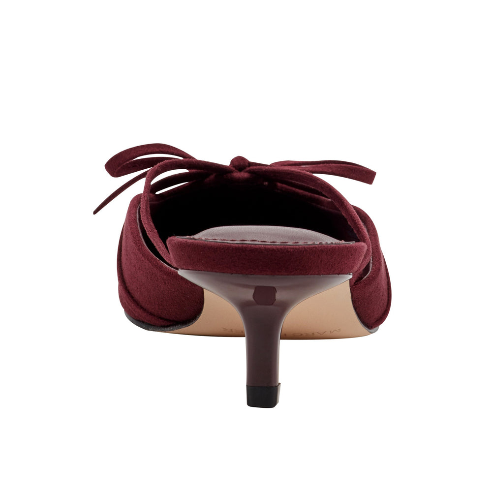 Marc Fisher Florin Kitten Heel Mule | Dark Red