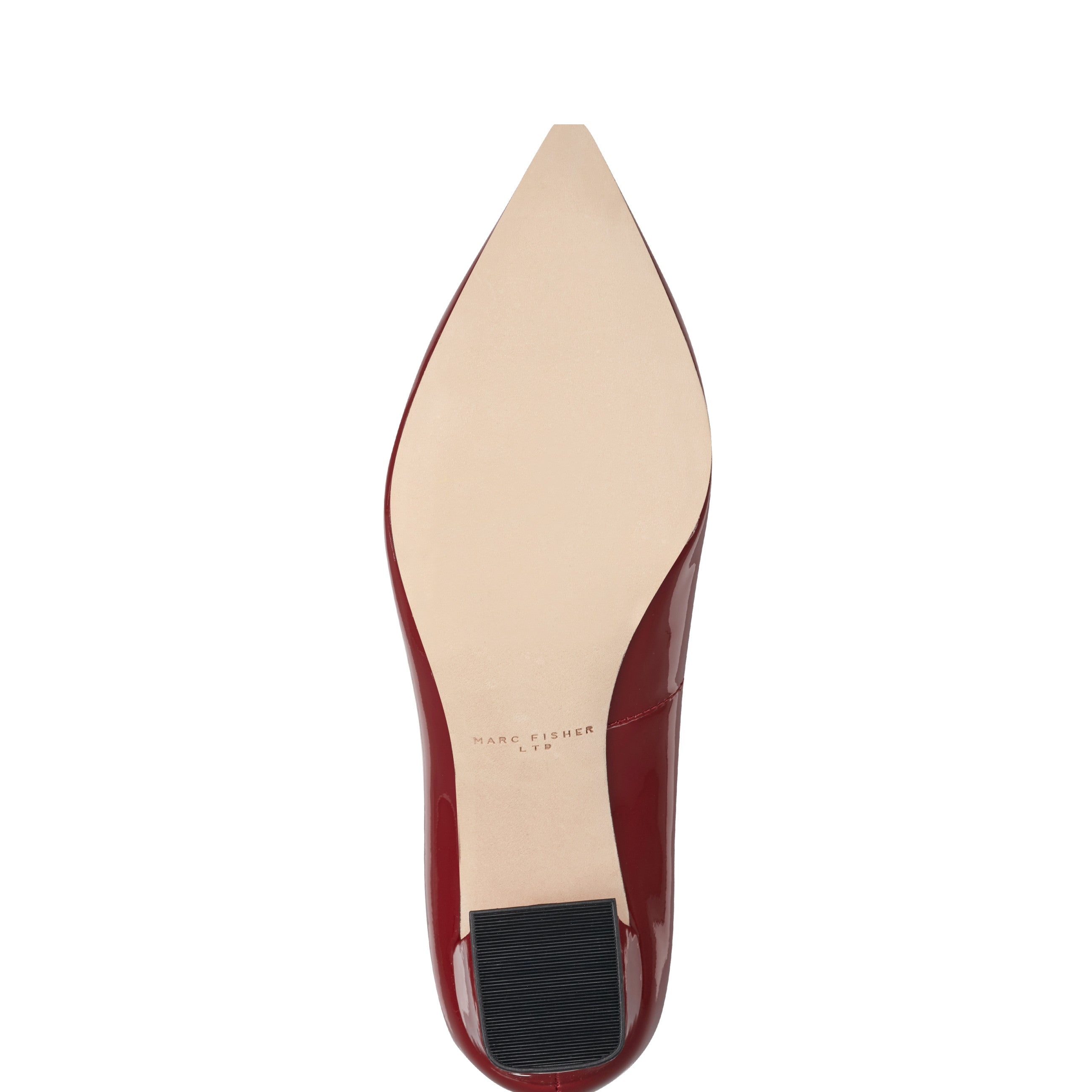 Marc Fisher Zala Block Heel Pointy Toe Pump | Red Patent Leather