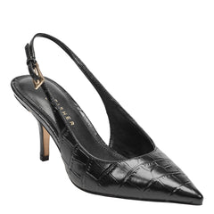 Marc Fisher Dorie Slingback Pump | Black Croco