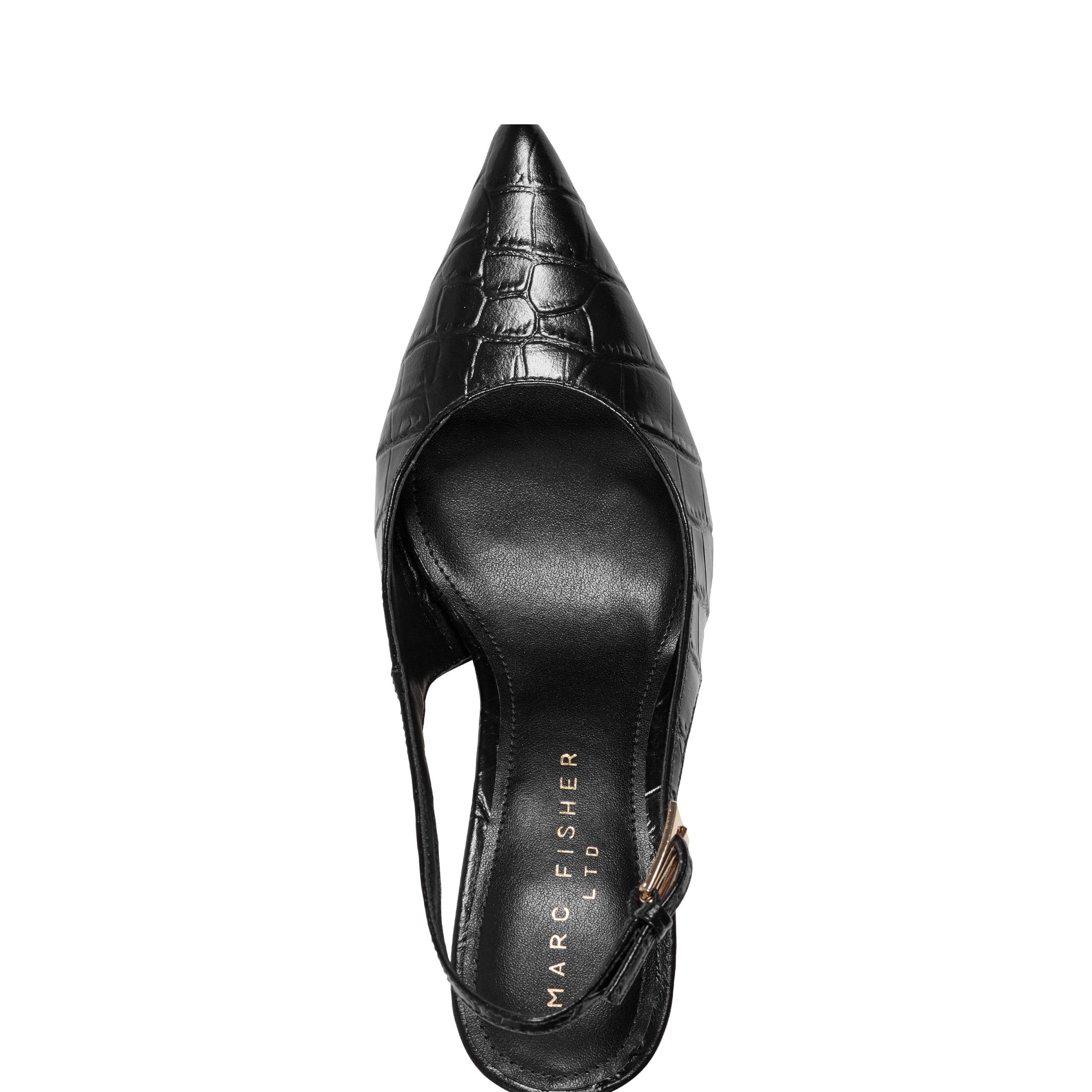 Marc Fisher Dorie Slingback Pump | Black Croco
