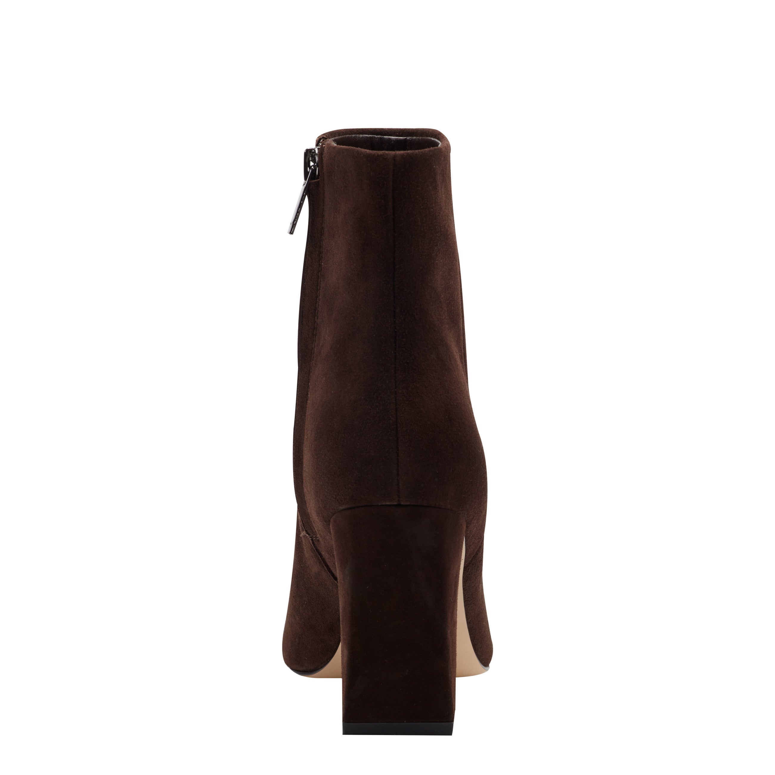 Marc Fisher Novella Block Heel Ankle Bootie | Dark Brown Suede