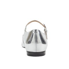 Marc Fisher Trella Mary Jane Flat | Silver Metallic