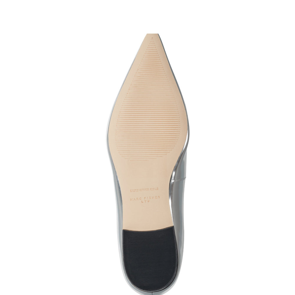 Marc Fisher Trella Mary Jane Flat | Silver Metallic
