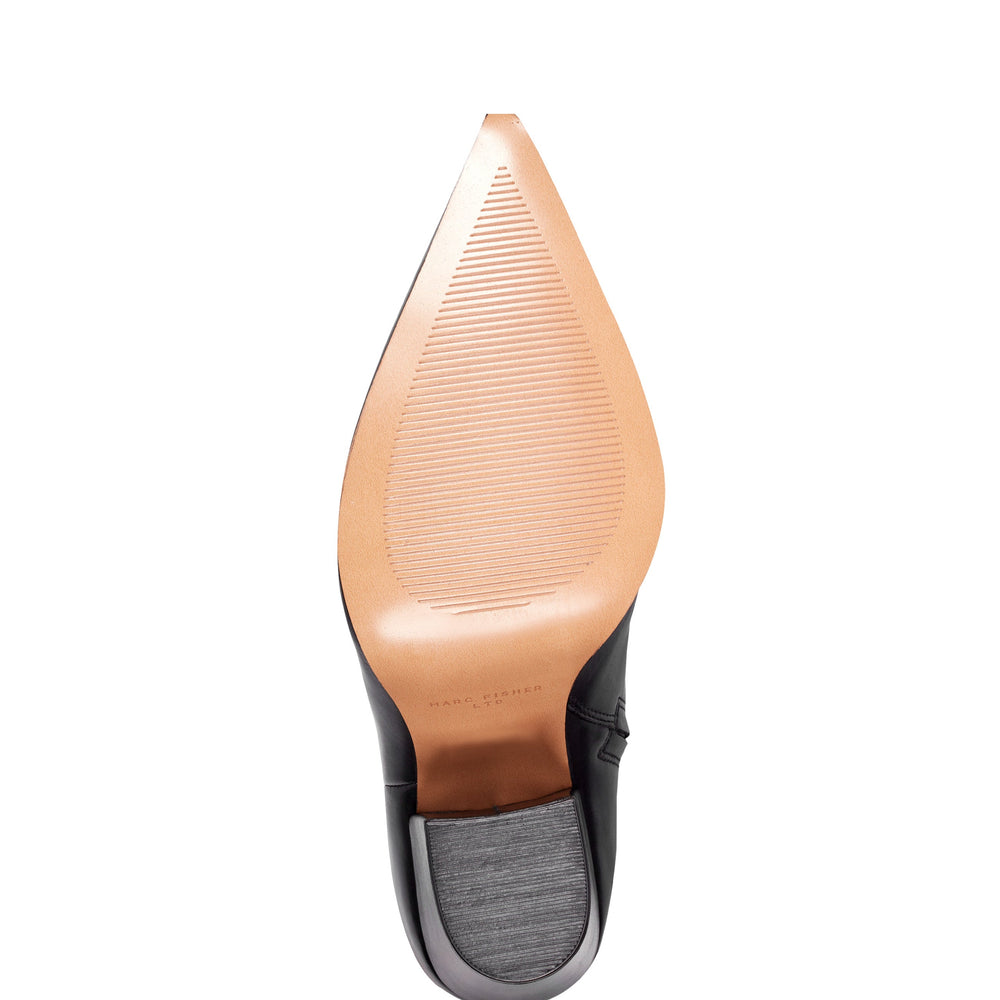 Marc Fisher Elynna Block Heel Bootie | Black Leather