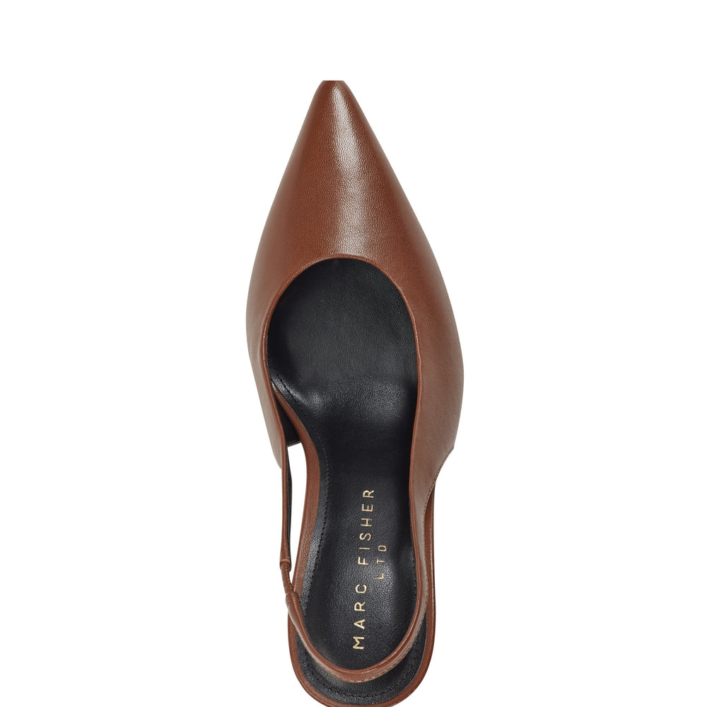 Marc Fisher Leynne Slingback Pump | Brown Leather