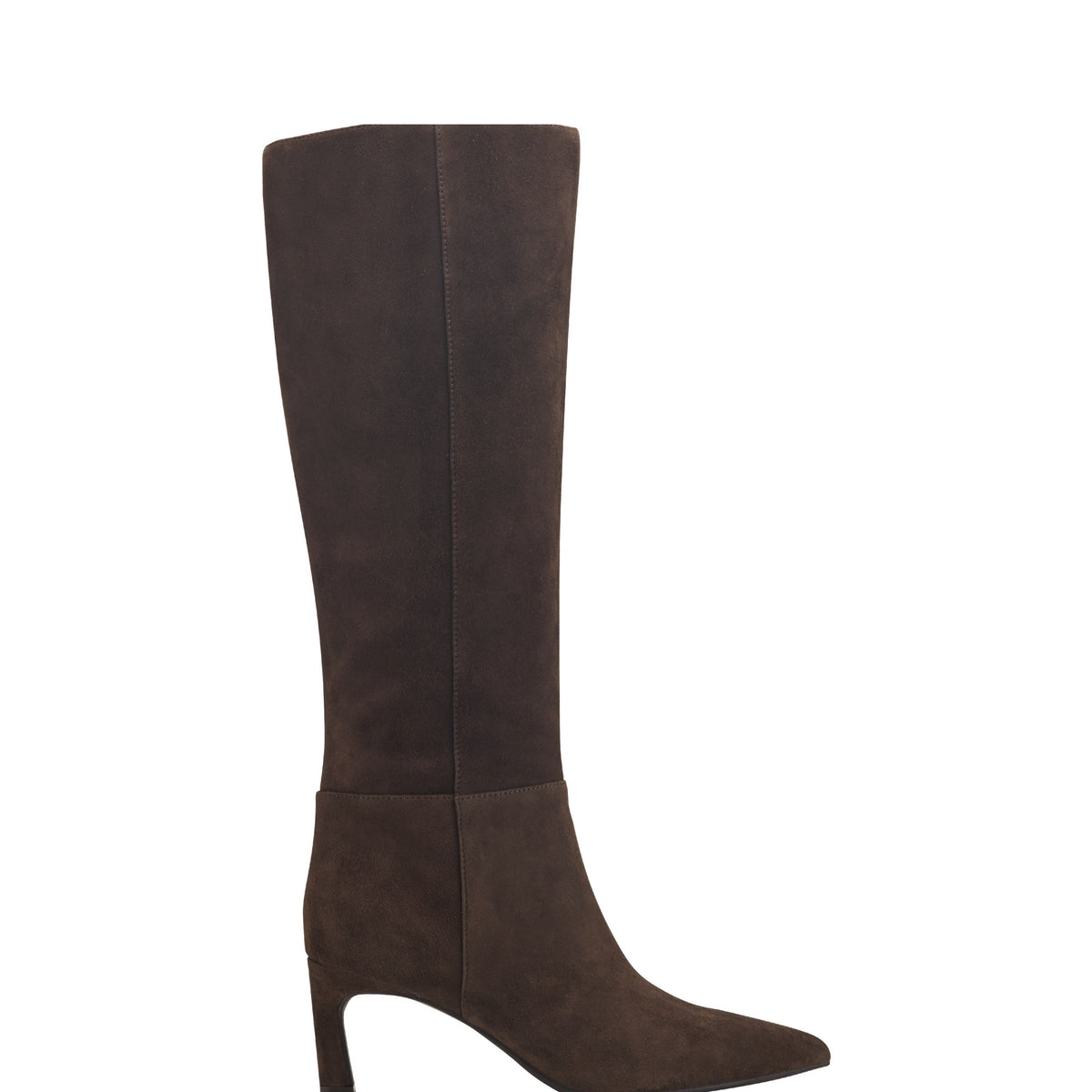 Marc Fisher Lucinda Kitten Heel Boot | Dark Brown Suede