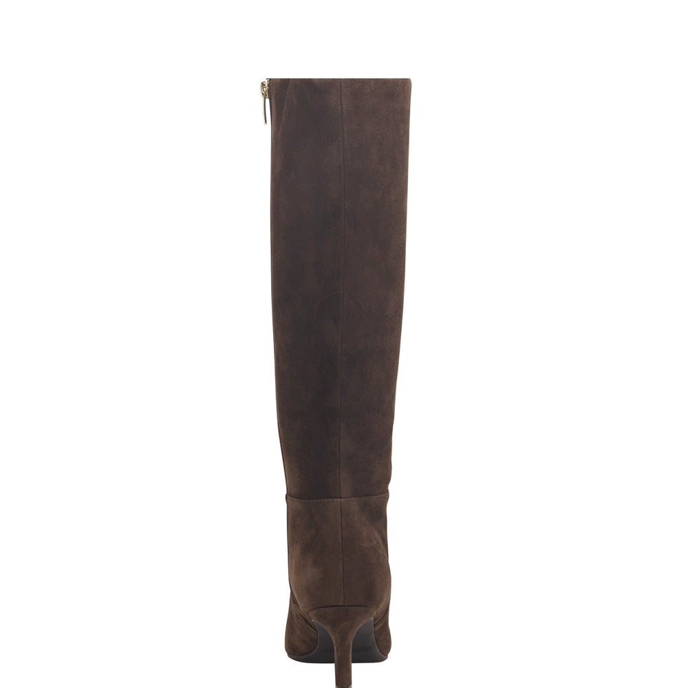 Marc Fisher Lucinda Kitten Heel Boot | Dark Brown Suede