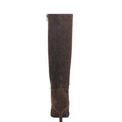 Marc Fisher Lucinda Kitten Heel Boot | Dark Brown Suede
