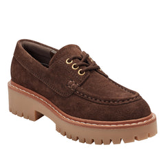 Marc Fisher Nerida Lug Sole Loafer | Brown Suede