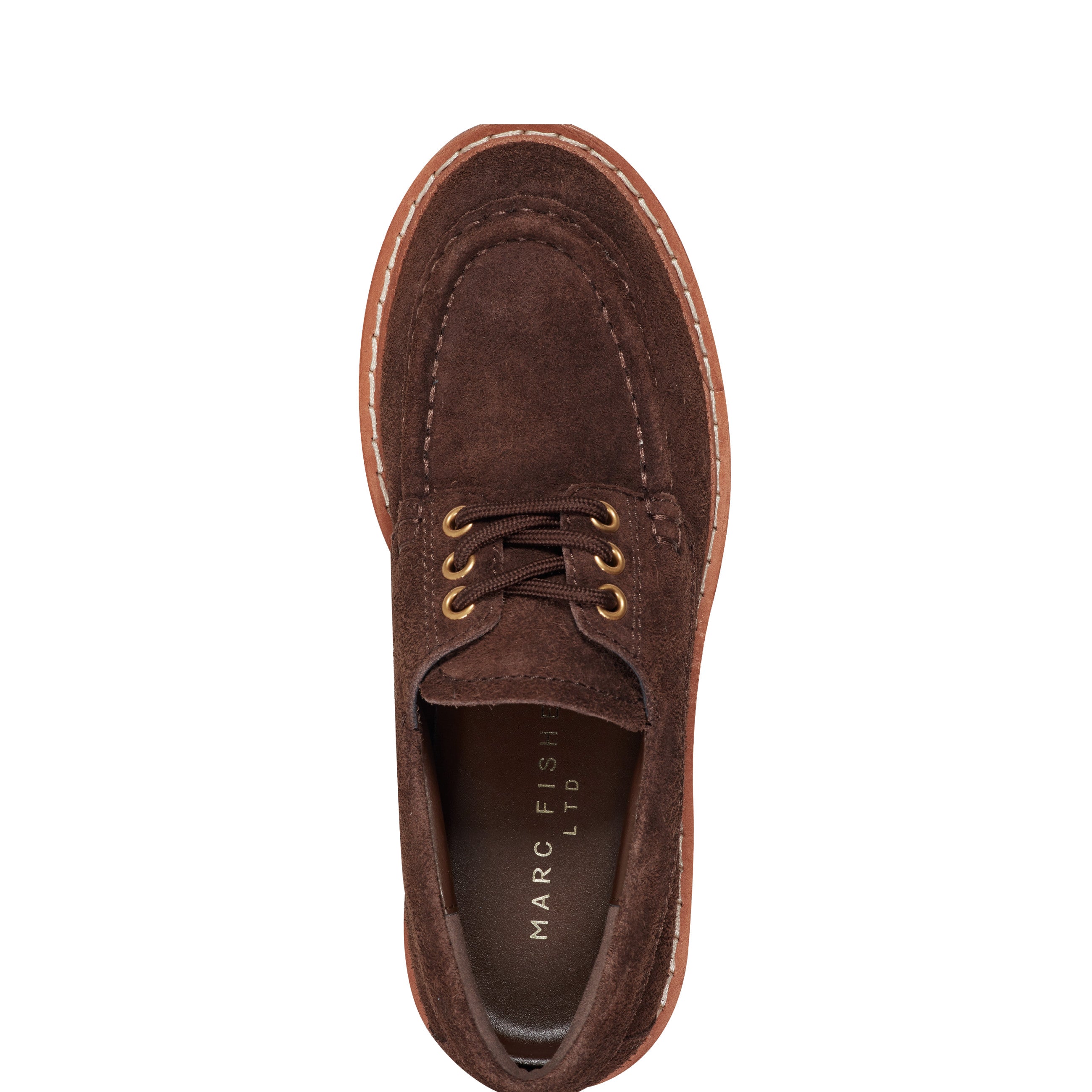 Marc Fisher Nerida Lug Sole Loafer | Brown Suede