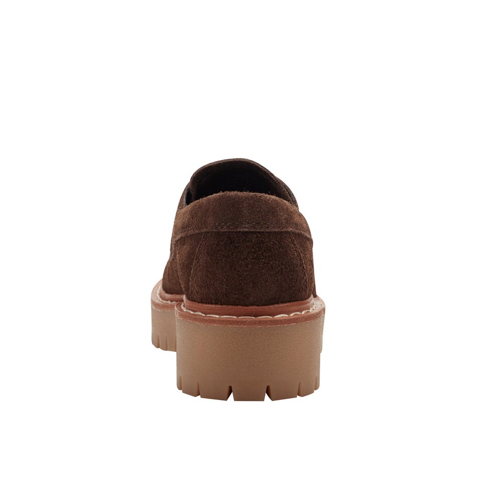 Marc Fisher Nerida Lug Sole Loafer | Brown Suede