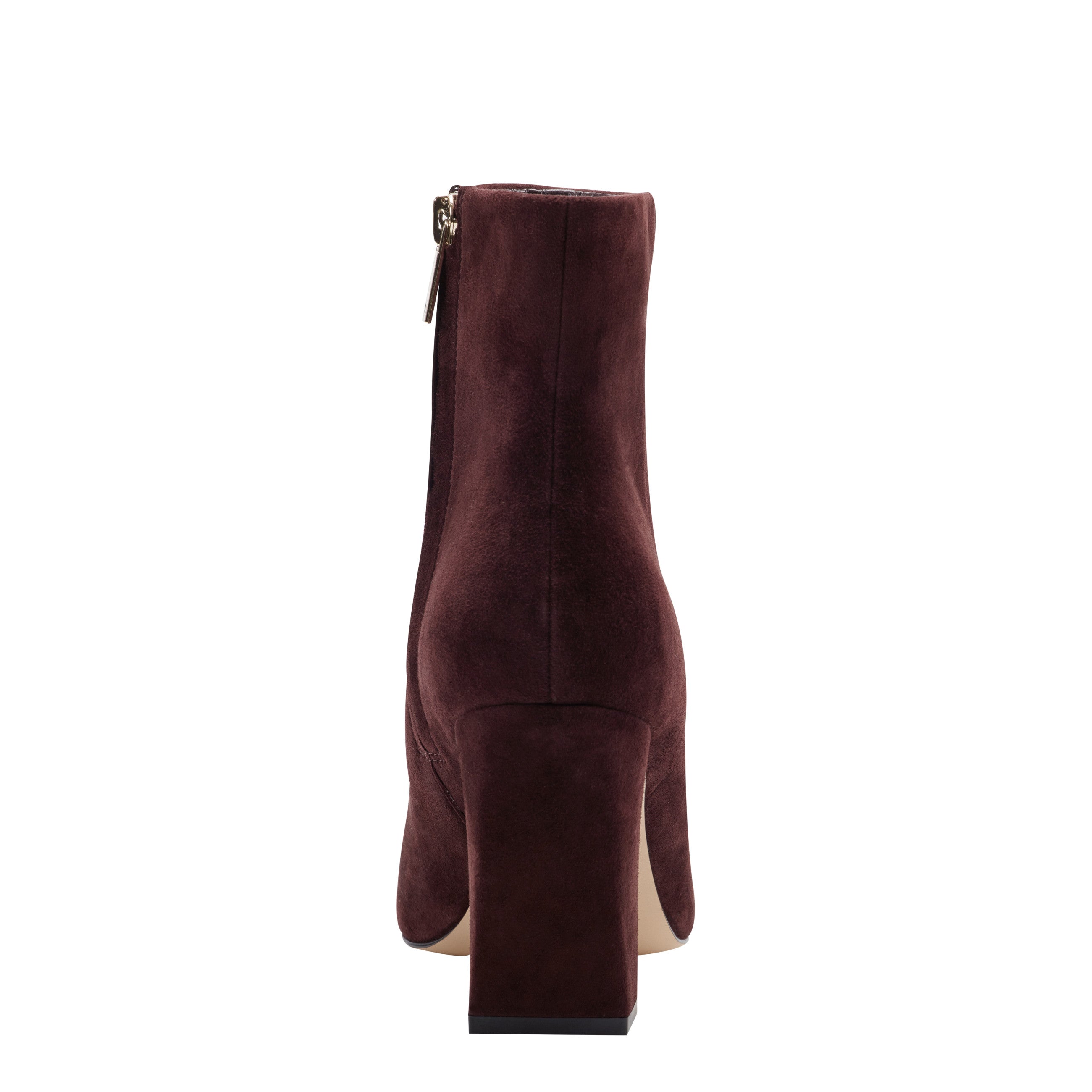 Marc Fisher Novella Block Heel Ankle Bootie | Dark Red Suede