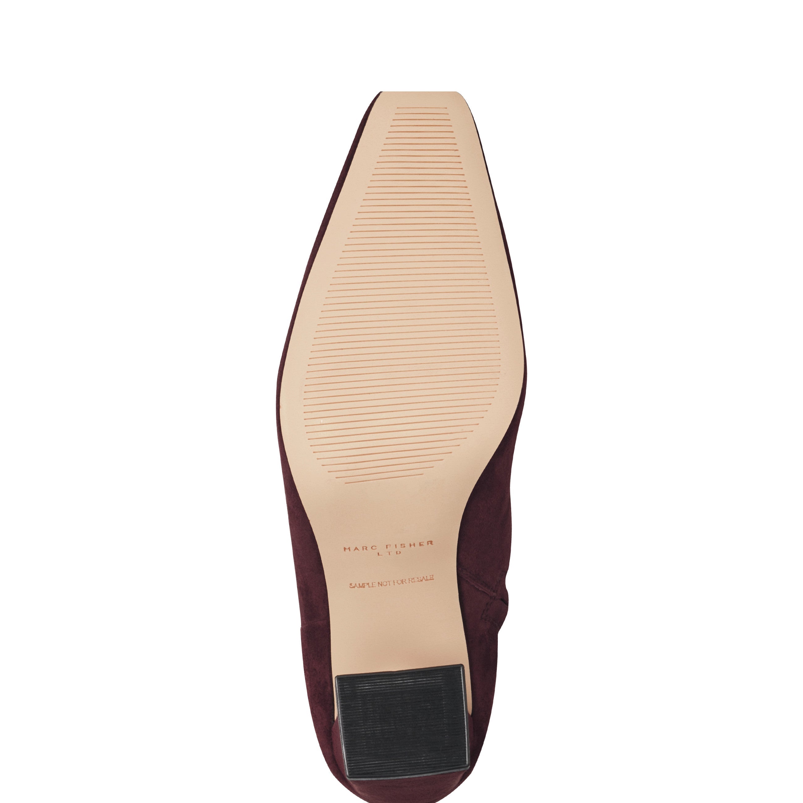 Marc Fisher Novella Block Heel Ankle Bootie | Dark Red Suede