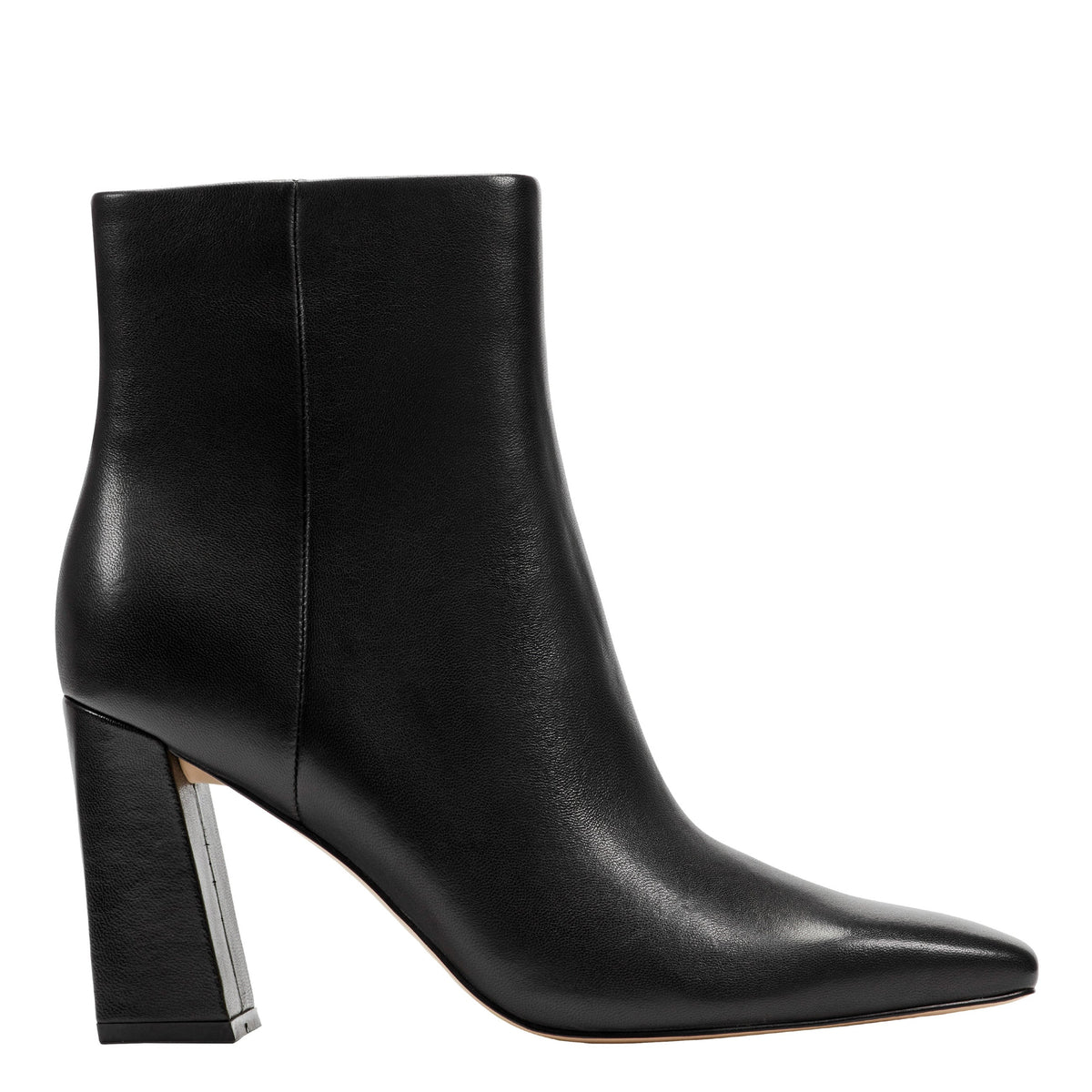 Marc Fisher Novella Block Heel Ankle Bootie | Black Leather