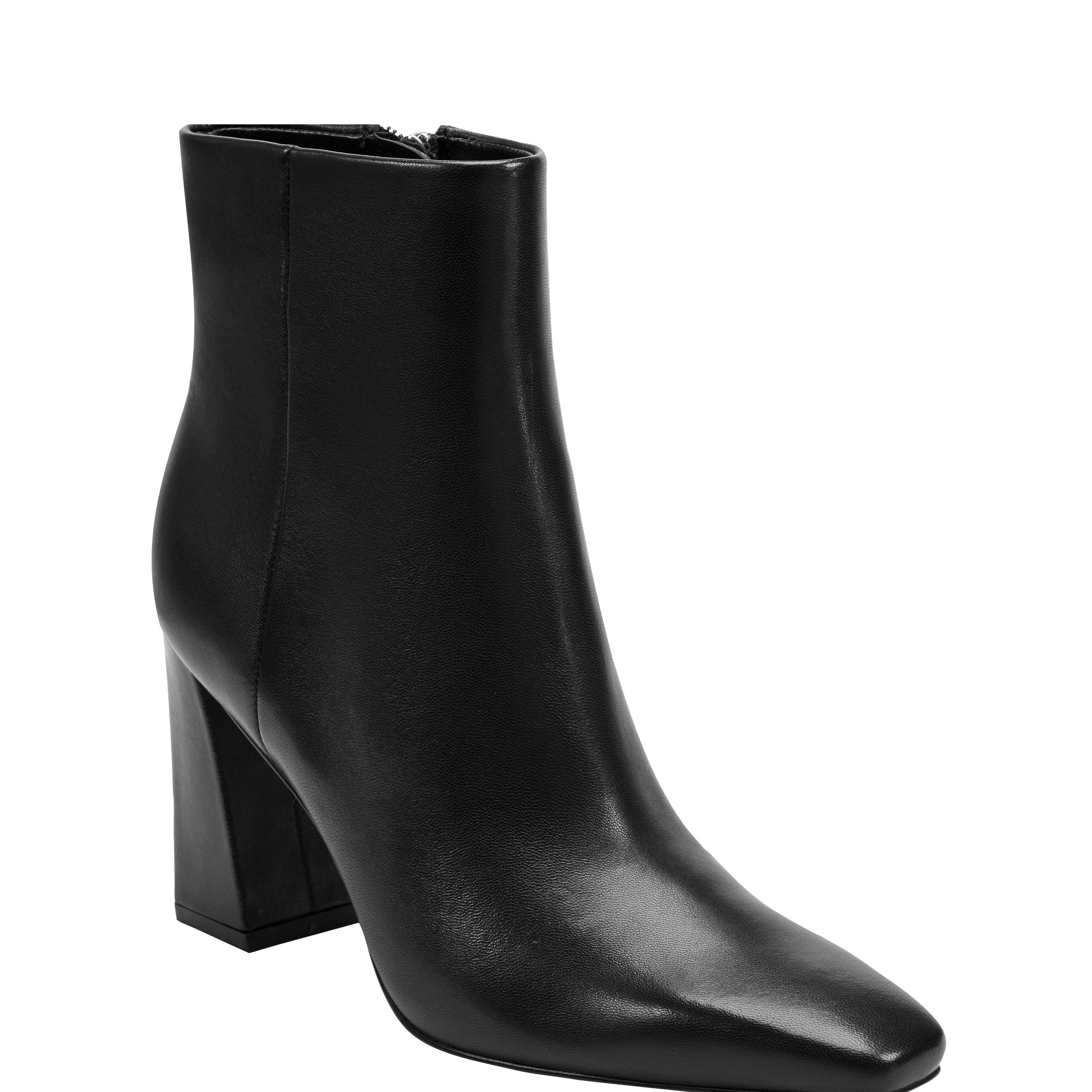 Marc Fisher Novella Block Heel Ankle Bootie | Black Leather