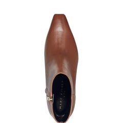 Marc Fisher Kiona Kitten Heel Ankle Bootie | Cognac Leather