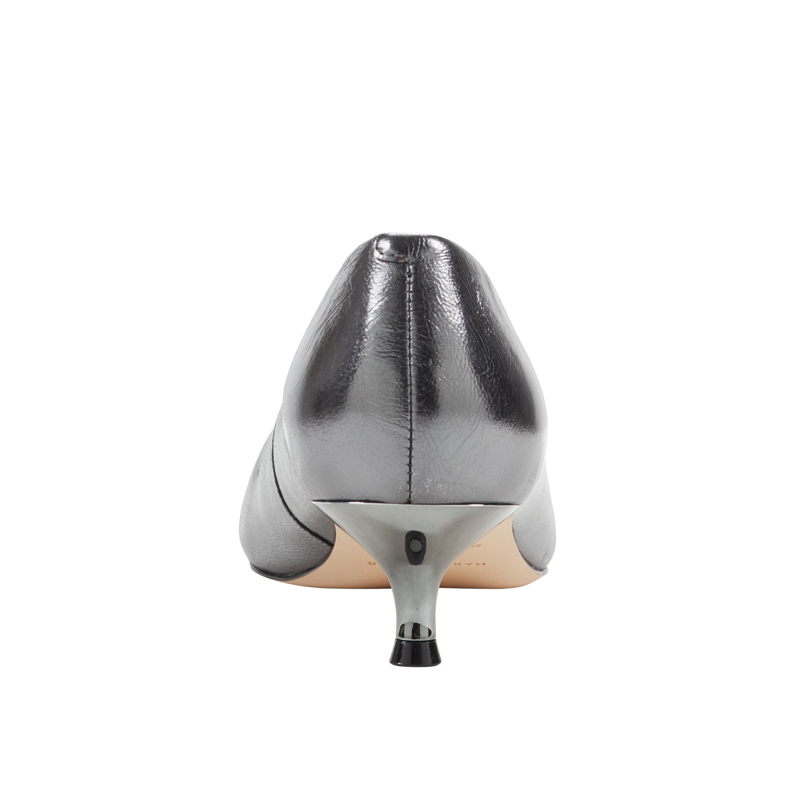 Marc Fisher Cecile Kitten Heel Pump | Silver Leather