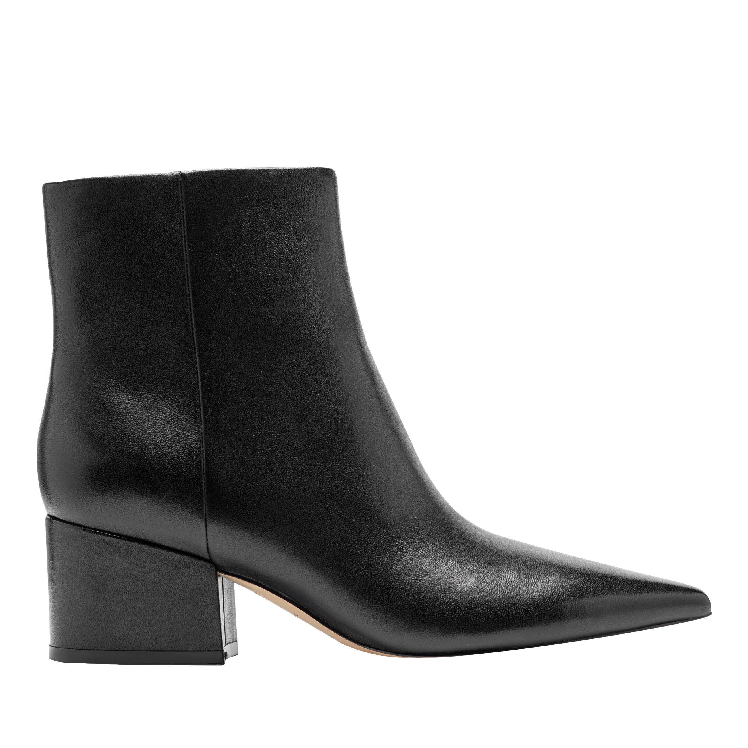 Marc Fisher Alfie Block Heel Ankle Bootie | Black Leather