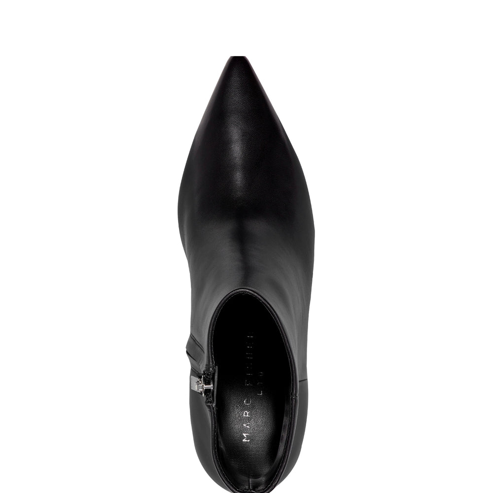 Marc Fisher Alfie Block Heel Ankle Bootie | Black Leather
