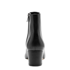 Marc Fisher Alfie Block Heel Ankle Bootie | Black Leather