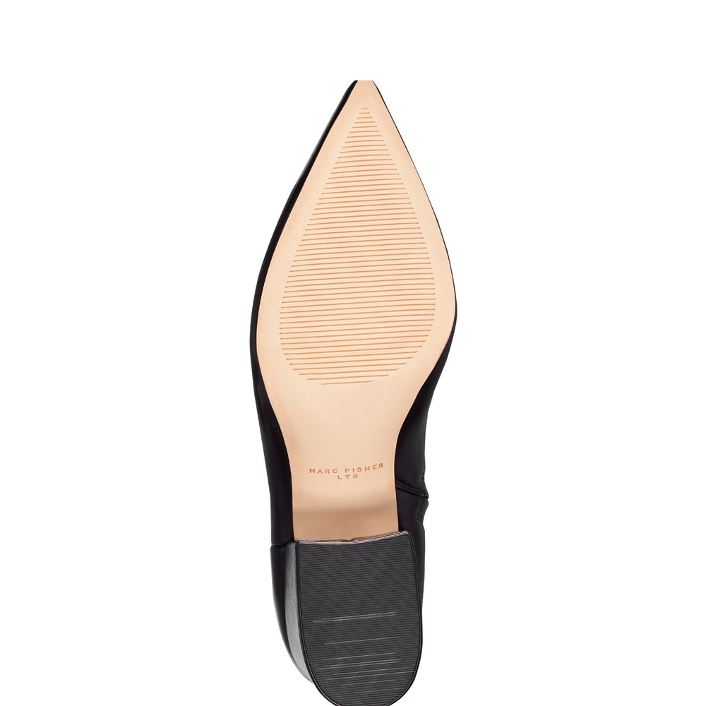 Marc Fisher Alfie Block Heel Ankle Bootie | Black Leather
