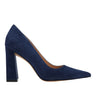 Marc Fisher Minny Block Heel Pump | Navy Suede