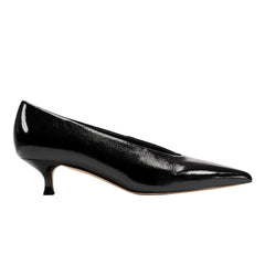 Marc Fisher Cecile Kitten Heel Pump | Black Patent Leather