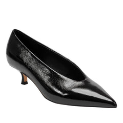 Marc Fisher Cecile Kitten Heel Pump | Black Patent Leather