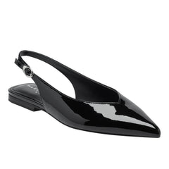 Marc Fisher Gabra Slingback Flat | Black Patent Leather