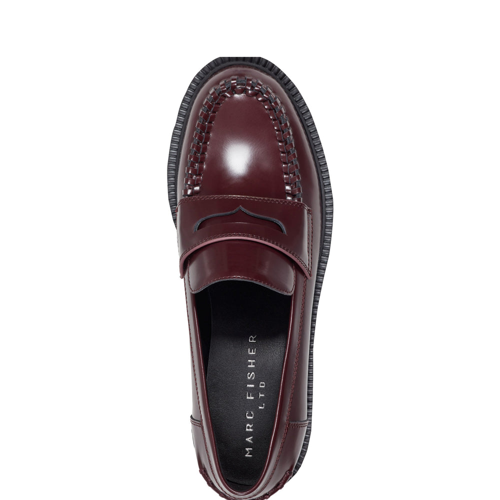 Marc Fisher Dagman Casual Loafer | Dark Red Leather