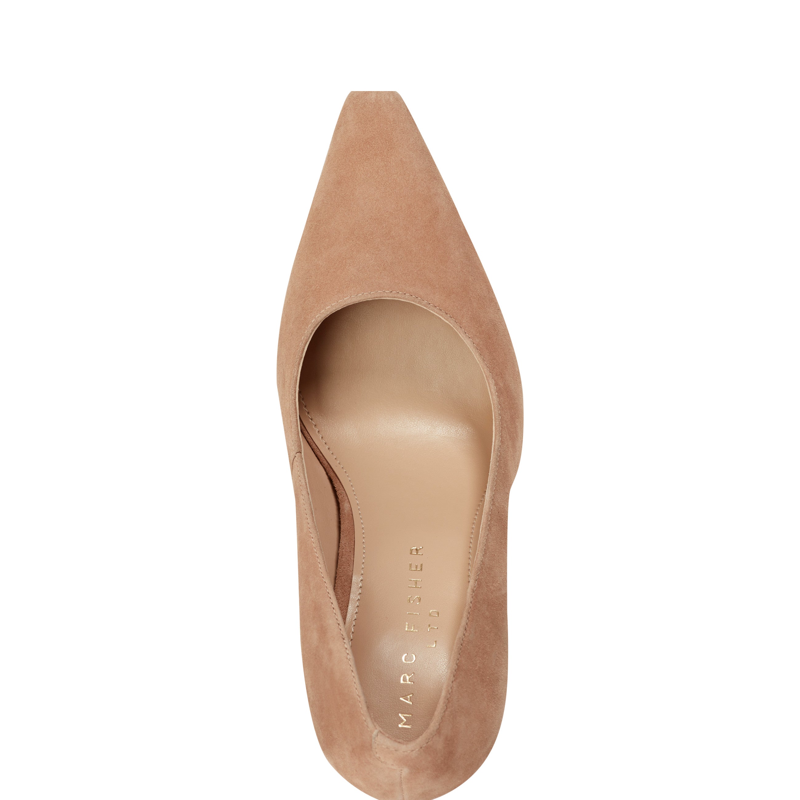 Marc Fisher Minny Block Heel Pump | Medium Natural Suede