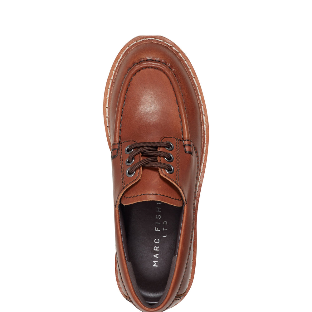 Marc Fisher Nerida Lug Sole Loafer | Brown Leather