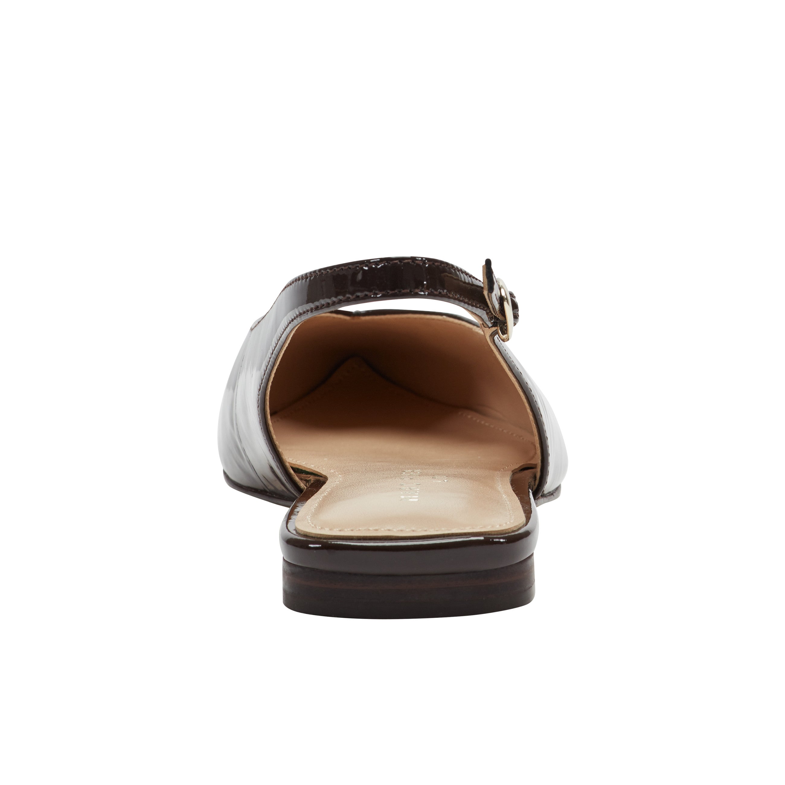 Marc Fisher Gabra Slingback Flat | Brown Patent Leather