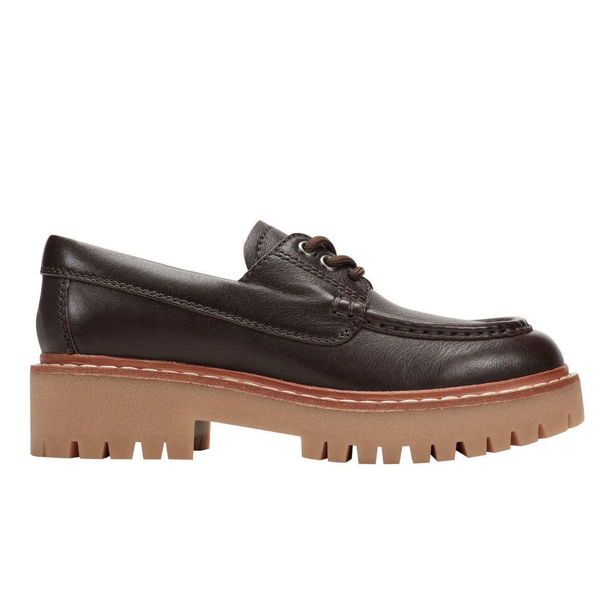 Marc Fisher Nerida Lug Sole Loafer | Dark Brown Leather
