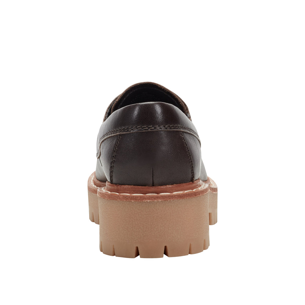 Marc Fisher Nerida Lug Sole Loafer | Dark Brown Leather