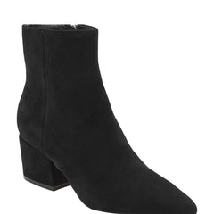 Marc Fisher Alfie Block Heel Ankle Bootie | Black Suede